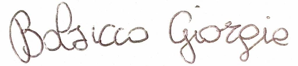 firma Giorgia in corsivo leggibile